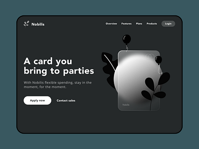 Credit Card Landing Page concept all clean clean ui credit card dark dark mode design figma figma design financial app glass glassy landing landing page product design ui ux webdesign website websitedesign