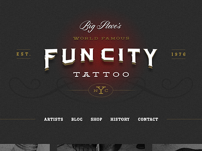 Fun City Tattoo branding logo tattoo typography