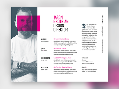 Resume 2018 brand editorial layout print resume