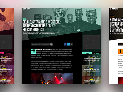MTV News Remix design responsive ui web web design website