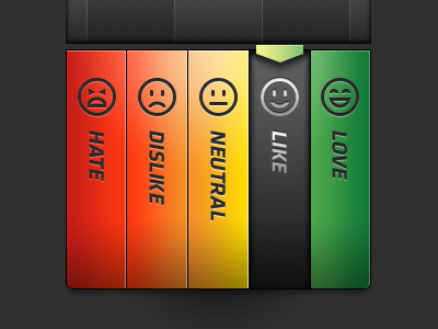 Sentiment Buttons with Emoticons design emoticon face meter mood sentiment smiley ui ux