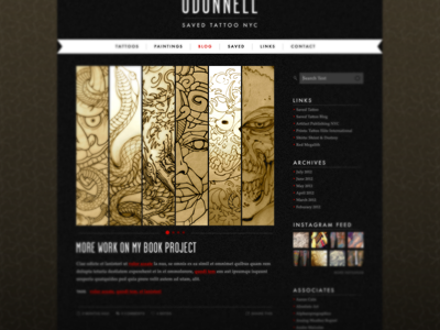 O'Donnell Custom Wordpress blog site skin tattoo theme web wordpress