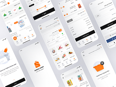 Shera Market & E-commerce App adobe xd app cart delivery e commerce app figma home page market app ui design uiux design