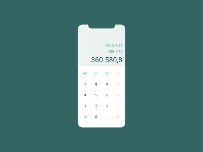 Calculator - DailyUI 004 calculator dailyui004 dailyuichallenge green minimal simple