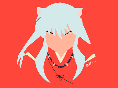 Inuyasha (Minimalist) design illustration vector