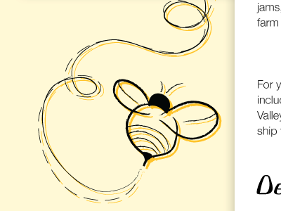 Bees Are Fun bee line drawing outline retro