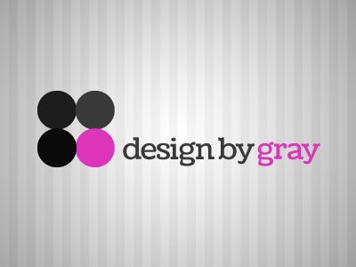 Design by Gray - Logo Concept II gray grey logo pink