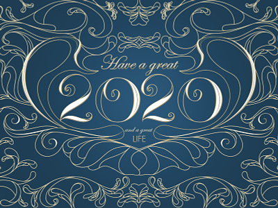 2020 Card 2020 artwork desgin illustraion illustrator lettering letters line art lines photoshop vector