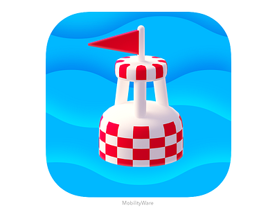 Minesweeper App Icon 3d android app icon cinema 4d design effects games illustration ios minesweeper mobile