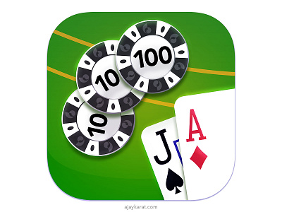 Blackjack App Icon android app icon design blackjack design illustration ios mobile