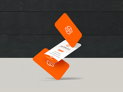 Dr. Juan Peña Business Card brand identity branding business card color doctor logo logotype orange tipography