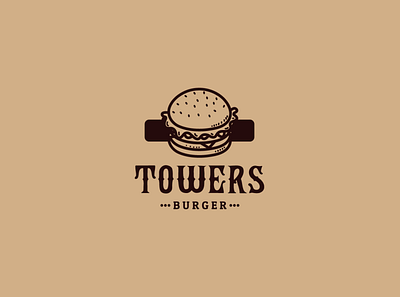 LOGOTYPE TOWERS brand brand identity branding color design hamburger illustration logo logos logotype vector