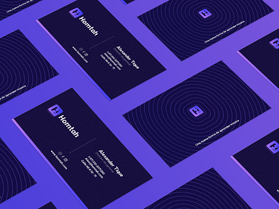 HOMTAH CARDS brand brand identity branding click color logo logotype music personal branding purple purple gradient typography