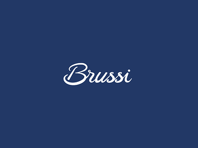 Logotype Brussi blue brand brand identity branding color design logo logotype typography vector