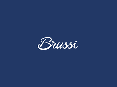 Logotype Brussi blue brand brand identity branding color design logo logotype typography vector