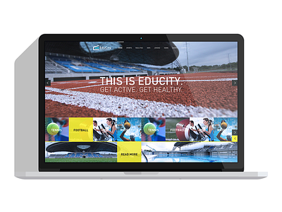 EduCity Website Design cms design graphic design human centered design interaction sport stadium typography ui ux web