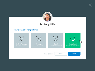 GP Feedback Feature doctor gp locum network locum nhs performance practice rating ui ux