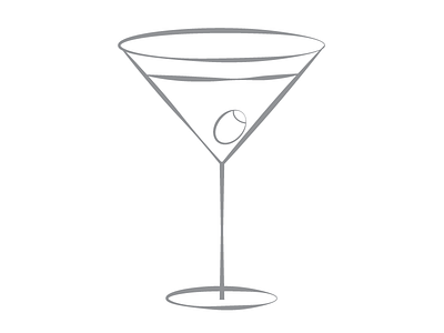 Martini Sketch cocktail icon illustration martini modern sketch