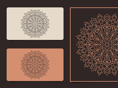 mandala business card gold lineart logo logo design luxury mandala