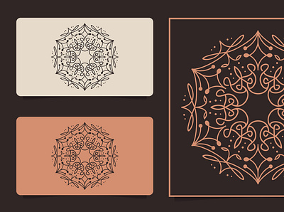 mandala business card gold line art logo logo design luxury mandala