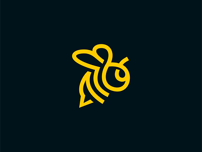 bee line animation bee branding concept design elegant graphic health hive honey icon line logo mark vector