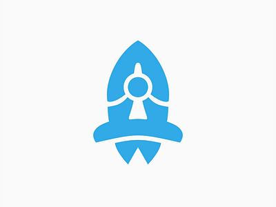 Simple rocket logo