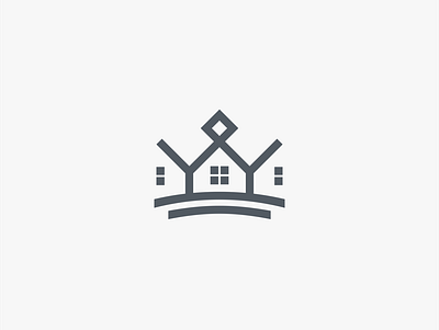 simple triple crown logo for a unique elegant graphic design ico balance branding concept crown design elegant graphic home icon illustration logo mark vector