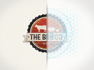 The BBQ Co. Logo branding collateral font love golden ratio graphic design grid identity typography