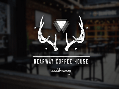 Hipster Coffee House & Brewery Logo antlers branding font love graphic design hipster identity logo triad typography