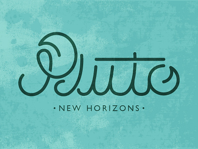 Pluto design hand lettering lettering nasa new horizons planet pluto type typography