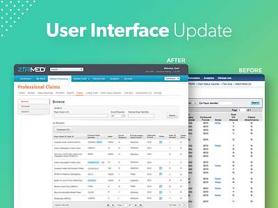 UI Update to SaaS Application application before and after product product design standards ui user interface
