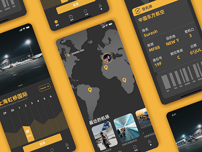 Air Tickets interface air aircraft airplane animation app black book button design icons ios maps natural pruduct simple simplicity travel travel agent ui