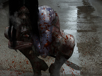 Banshee horror illustration killer monster pychopath scary serialkiller terrorfying villian