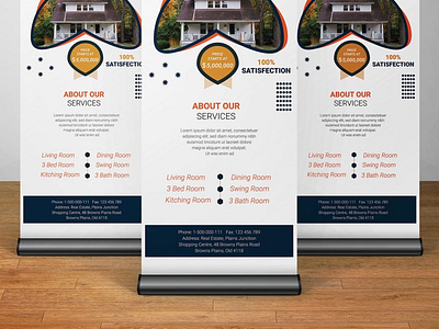 Real Estate Roll up Banner animation banner banner ads banner design branding design graphic design illustration logo motion graphics realestate rollupbanne signage typography ui yardsign