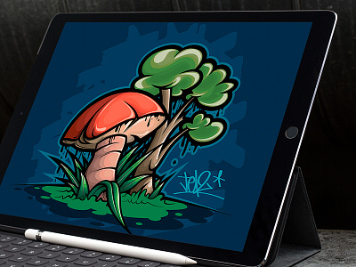 Fun image "Mushroom" adobe art character characters design design designer illustrator image jeffartcolor minsk portfolio vector