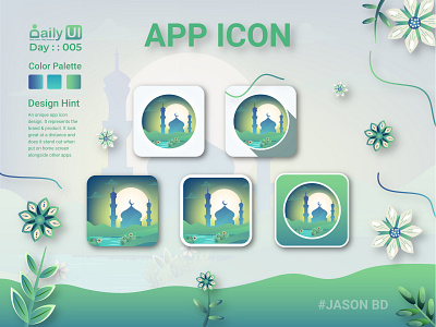 #DailyUI_App_Icon app daily 100 challenge daily ui daily005 dailyui design flat icon illustration illustrator islamic art islamic design logo ui user experience user interface design ux