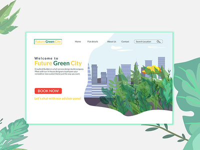 Future Green City Web Landing Page Design design ui web