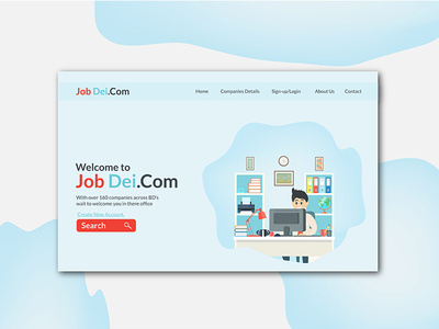 Job Dei Web Landing Page Design vector website ux web ui design