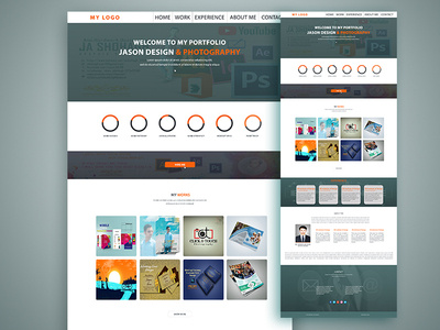 Portfolio Web Template Design branding design ui ux web website