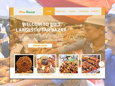 Iftar Bazar Web Landing Page Design branding design ui ux web website