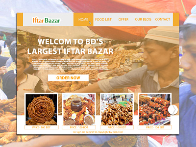 Iftar Bazar Web Landing Page Design