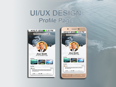 Social Media Profile Page Design app branding design ui ux web website