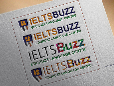 IELTSBUZZ Logo Design branding design icon illustrator logo typography vector