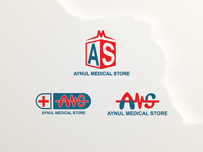 Aynul Medical Store Logo Design design illustration logo typography vector