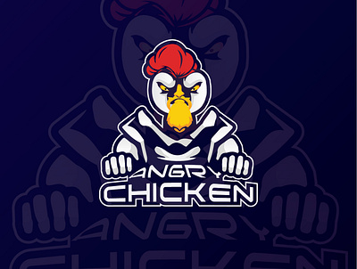 Angry Chicken Logo Design app branding design illustration illustrator logo vector