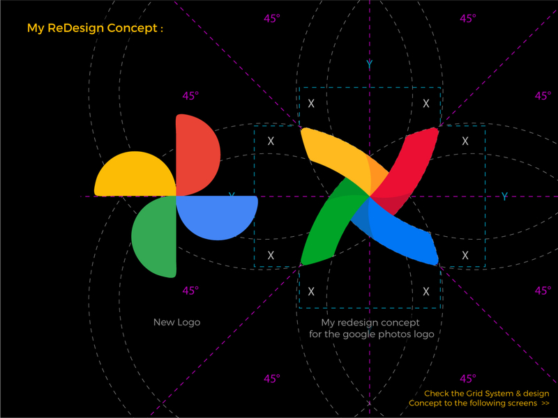 Google Photos Logo - Redesign Concept by uxboss™. app app icon app logo branding corporate creative design google logo google photos icon idenity illustrator logo logo design logo designer logo type modern logo redesign concept redesign logo vector