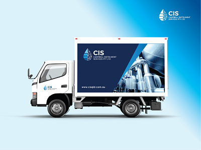 CIS - Delivery Van Design for a water plant based industrial Co. banner banner ad banner ads banner design brand design brand identity brand identity design branding branding design clean design creative design logo logo design logo designer modern design print print design print designer vehicle design vehicle wrap