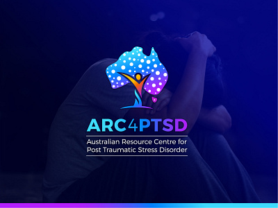 ARC4PTSD - Modern, Creative and Conceptual Logo Design. app icon australia brand identity branding care logo conceptual logo creative logo creative logos logo logo design logo designer logo inspirations logotipo meaningful logo medical care medical logo mental health awareness modern logo ptsd trauma