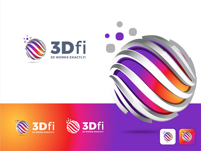 3Dfi -  Unsold 3D logo with modern flat version.