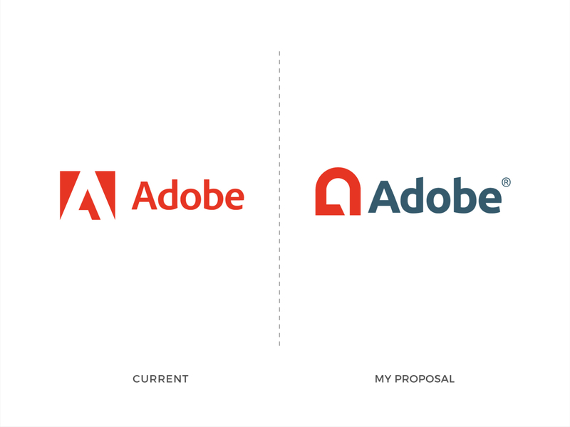 Adobe - Logo Redesign Concept. adobe adobe logo adobe logo redesign concept app icon branding clean conceptual logo creative logo design flat lettering logo logo design logo designer logo inspirations logotype minimal minimalist logo modern logo redesign